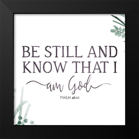 Am God Black Modern Wood Framed Art Print by Villa, Milli