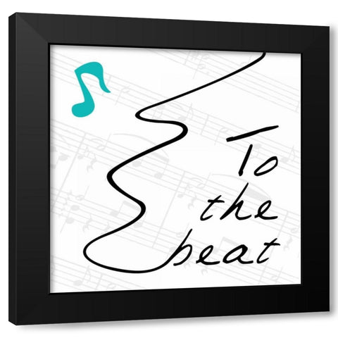 To The Beat 2 Black Modern Wood Framed Art Print with Double Matting by OnRei