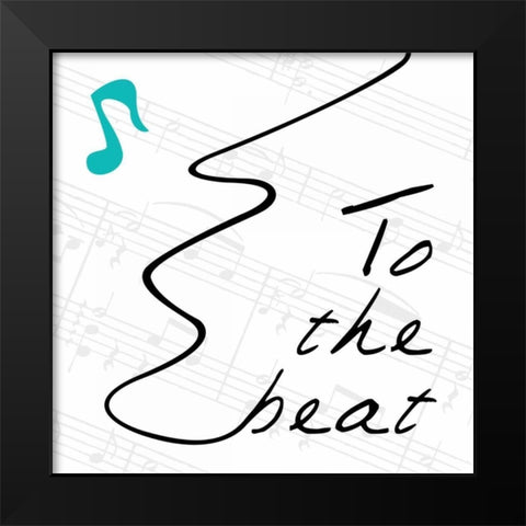 To The Beat 2 Black Modern Wood Framed Art Print by OnRei