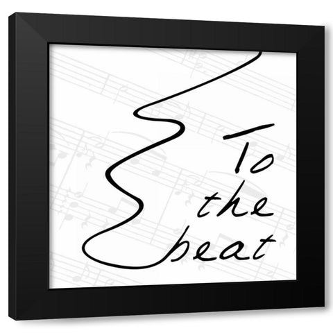 To The Beat 3 Black Modern Wood Framed Art Print with Double Matting by OnRei