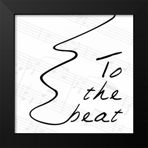 To The Beat 3 Black Modern Wood Framed Art Print by OnRei