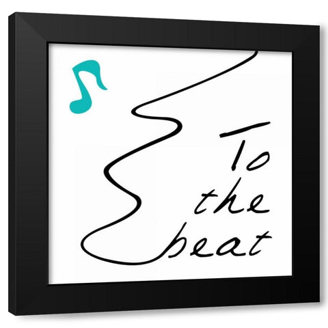 To The Beat 1 Black Modern Wood Framed Art Print with Double Matting by OnRei