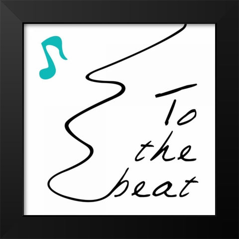 To The Beat 1 Black Modern Wood Framed Art Print by OnRei