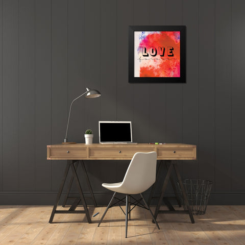 Love Forever I Black Modern Wood Framed Art Print by OnRei