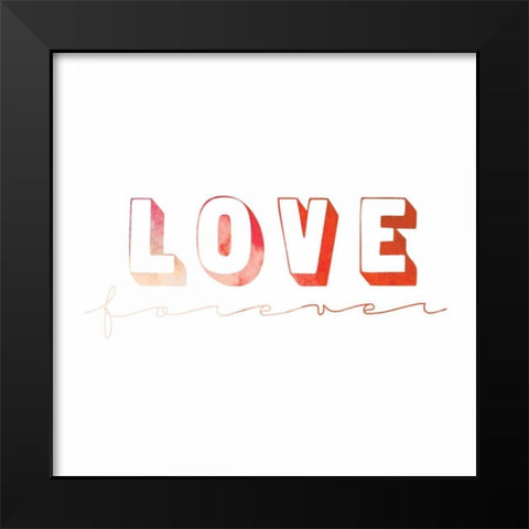 Love Forever II Black Modern Wood Framed Art Print by OnRei