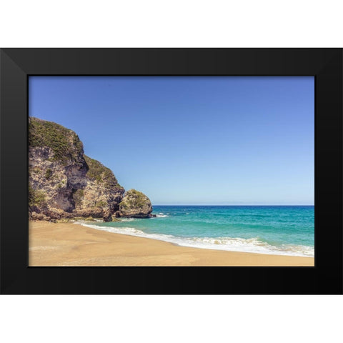 Bay Side 1 Black Modern Wood Framed Art Print by Orlando
