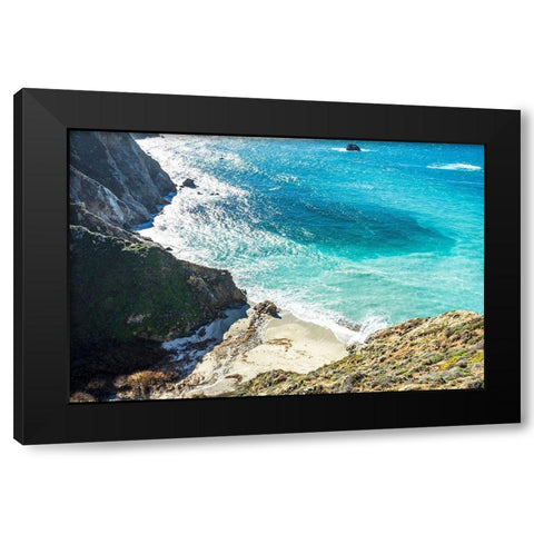 Bay Side 2-1 Black Modern Wood Framed Art Print with Double Matting by Orlando