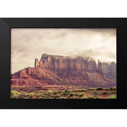 Distant Memory Black Modern Wood Framed Art Print by Orlando