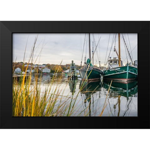 Twin Black Modern Wood Framed Art Print by Orlando