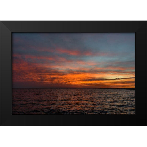 Red Planet Black Modern Wood Framed Art Print by Orlando