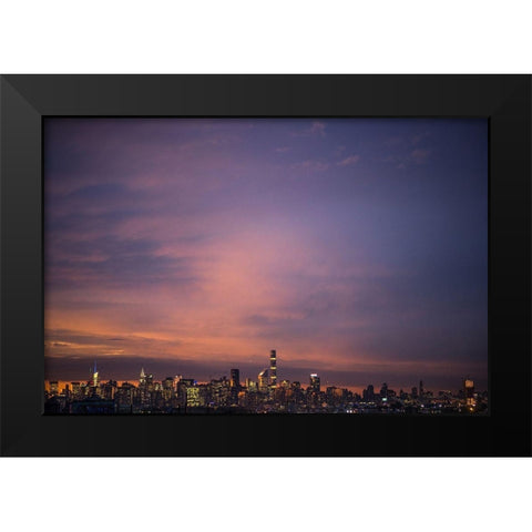 Hello There Black Modern Wood Framed Art Print by Orlando