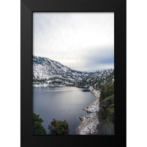 Zero Degrees Black Modern Wood Framed Art Print by Orlando
