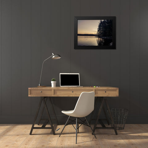 Evening Solitude I Black Modern Wood Framed Art Print by Orlando