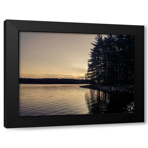 Evening Solitude I Black Modern Wood Framed Art Print by Orlando