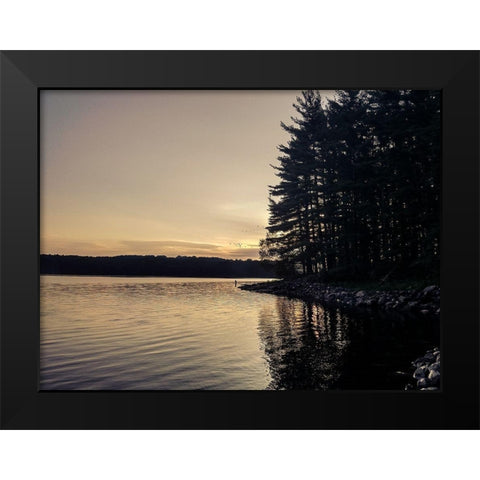 Evening Solitude I Black Modern Wood Framed Art Print by Orlando