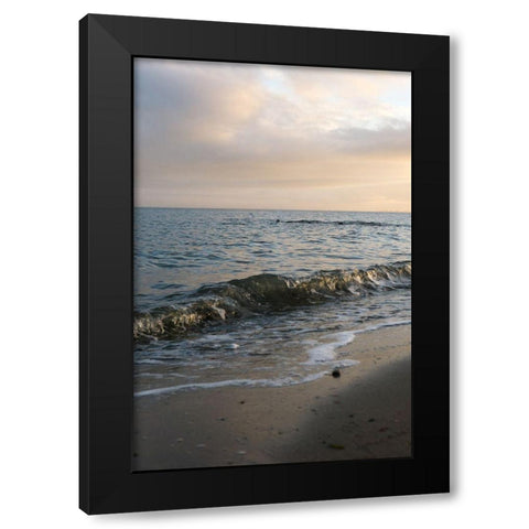 Beach Day Black Modern Wood Framed Art Print with Double Matting by Orlando