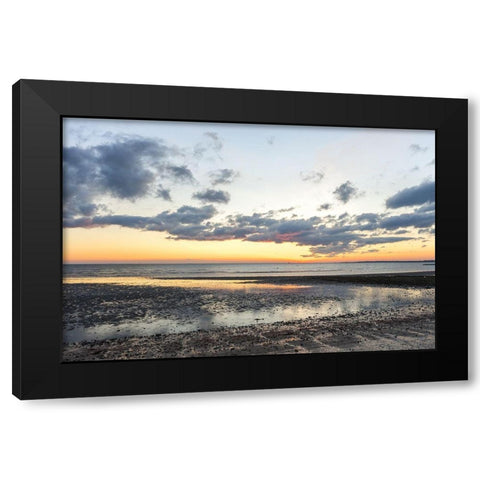 Tide is Out Black Modern Wood Framed Art Print by Orlando