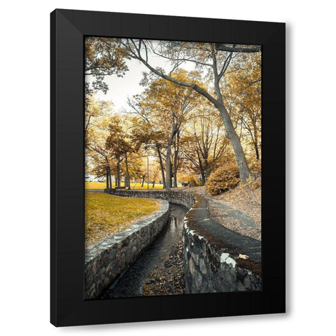 Stone Moat Black Modern Wood Framed Art Print with Double Matting by Orlando