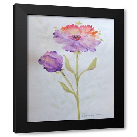 Poppies 1 Black Modern Wood Framed Art Print by Pearson, Debbie
