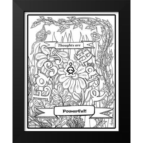 Thoughts are Powerful Black Modern Wood Framed Art Print by Pearson, Debbie