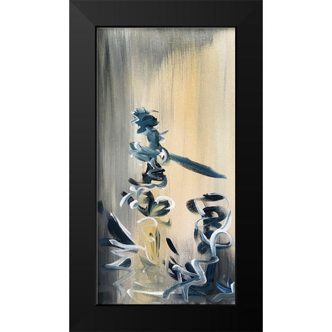 Movement Twist 1 Black Modern Wood Framed Art Print by Pearson, Debbie