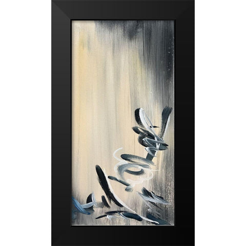 Movement Twist 2 Black Modern Wood Framed Art Print by Pearson, Debbie