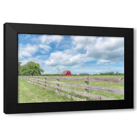Illustrious Stretch Black Modern Wood Framed Art Print by DeLuca, Pat