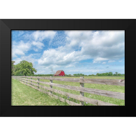 Illustrious Stretch Black Modern Wood Framed Art Print by DeLuca, Pat