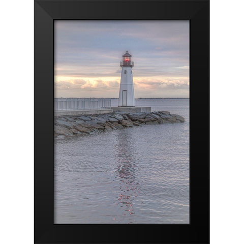 Patchogue Sunrise Black Modern Wood Framed Art Print by DeLuca, Pat