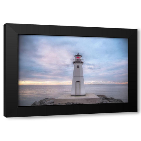 Patchogue Sunrise 2 Black Modern Wood Framed Art Print by DeLuca, Pat