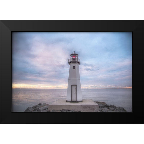 Patchogue Sunrise 2 Black Modern Wood Framed Art Print by DeLuca, Pat
