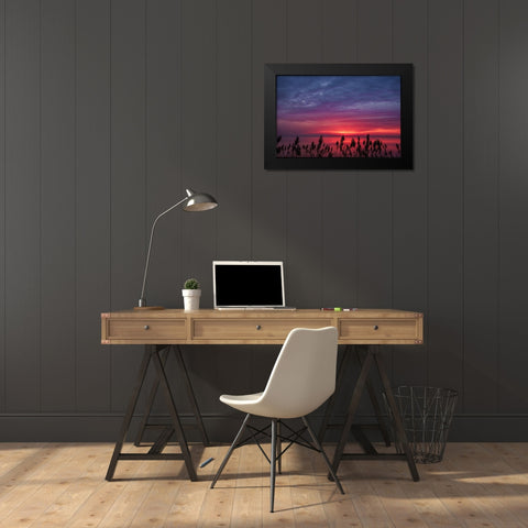 Change Of Purpose Black Modern Wood Framed Art Print by DeLuca, Pat