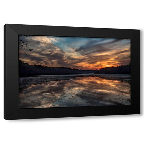 Priority Of Reflection Black Modern Wood Framed Art Print with Double Matting by DeLuca, Pat