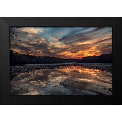 Priority Of Reflection Black Modern Wood Framed Art Print by DeLuca, Pat