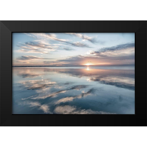 Fronts Of Spirits Black Modern Wood Framed Art Print by DeLuca, Pat