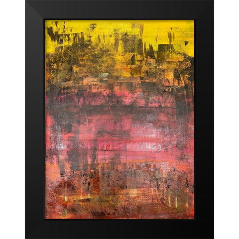 Distressed Vision 1 Black Modern Wood Framed Art Print by Spina, Phyllis