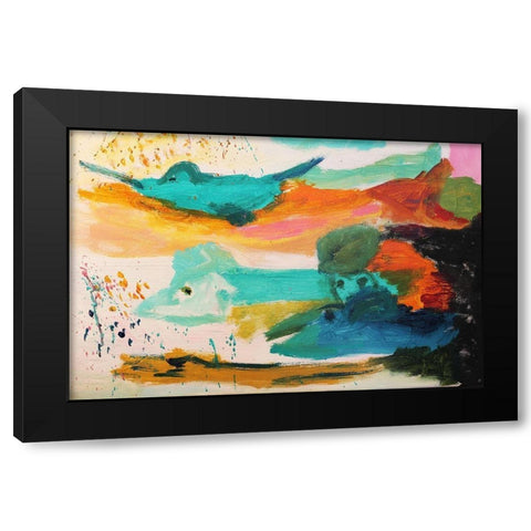 Floating Black Modern Wood Framed Art Print by Spina, Phyllis