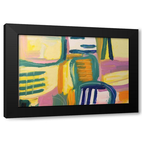 In the Tropics Black Modern Wood Framed Art Print by Spina, Phyllis