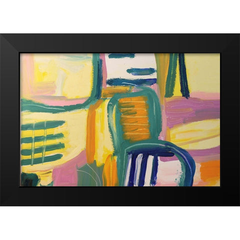 In the Tropics Black Modern Wood Framed Art Print by Spina, Phyllis