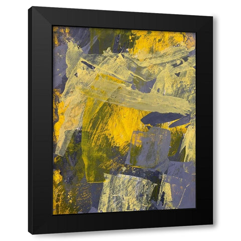 Shinning Abstract 2 Black Modern Wood Framed Art Print by Spina, Phyllis