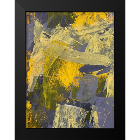Shinning Abstract 2 Black Modern Wood Framed Art Print by Spina, Phyllis