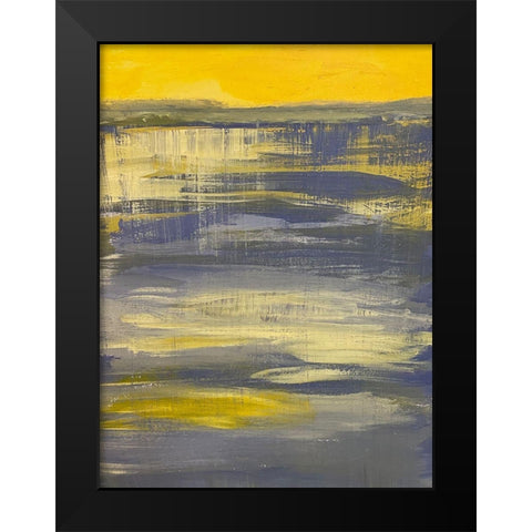 Bright Horizon 1 Black Modern Wood Framed Art Print by Spina, Phyllis