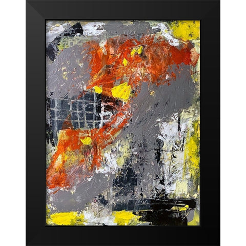 Meditative Ideas 1 Black Modern Wood Framed Art Print by Spina, Phyllis