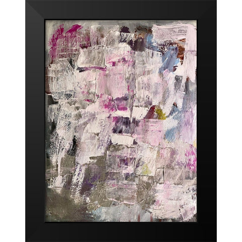 Blushing Pink Black Modern Wood Framed Art Print by Spina, Phyllis