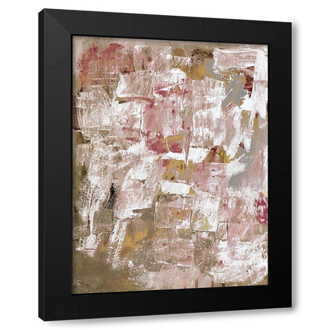 Blushing Pink 2 Black Modern Wood Framed Art Print by Spina, Phyllis
