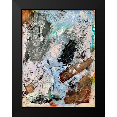 Masked Construction Black Modern Wood Framed Art Print by Spina, Phyllis