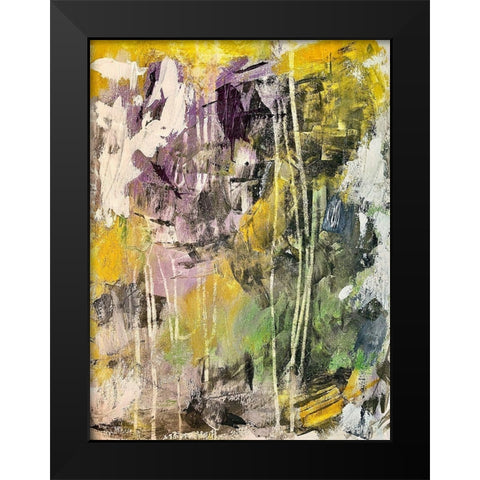 Fused Projection Black Modern Wood Framed Art Print by Spina, Phyllis