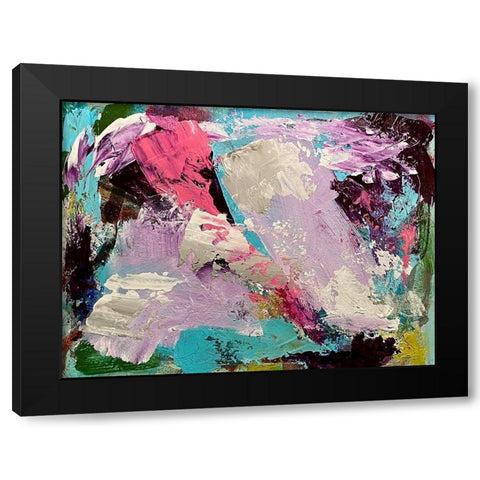 Architectonic Energy Black Modern Wood Framed Art Print with Double Matting by Spina, Phyllis