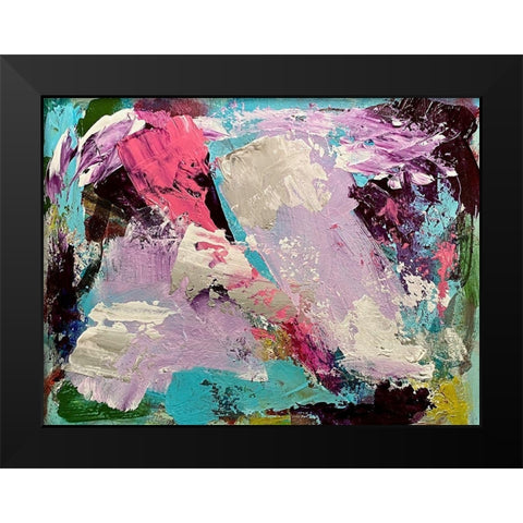 Architectonic Energy Black Modern Wood Framed Art Print by Spina, Phyllis