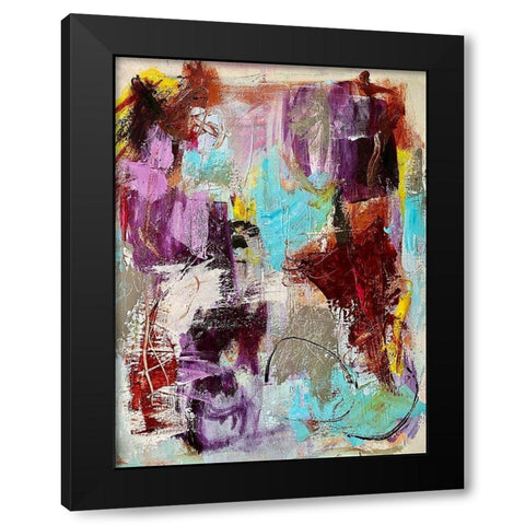 Peaceful Retrospect Black Modern Wood Framed Art Print with Double Matting by Spina, Phyllis